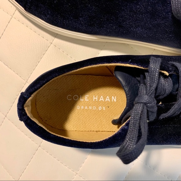 Cole Haan Navy Suede Sneaker - Picture 3 of 4